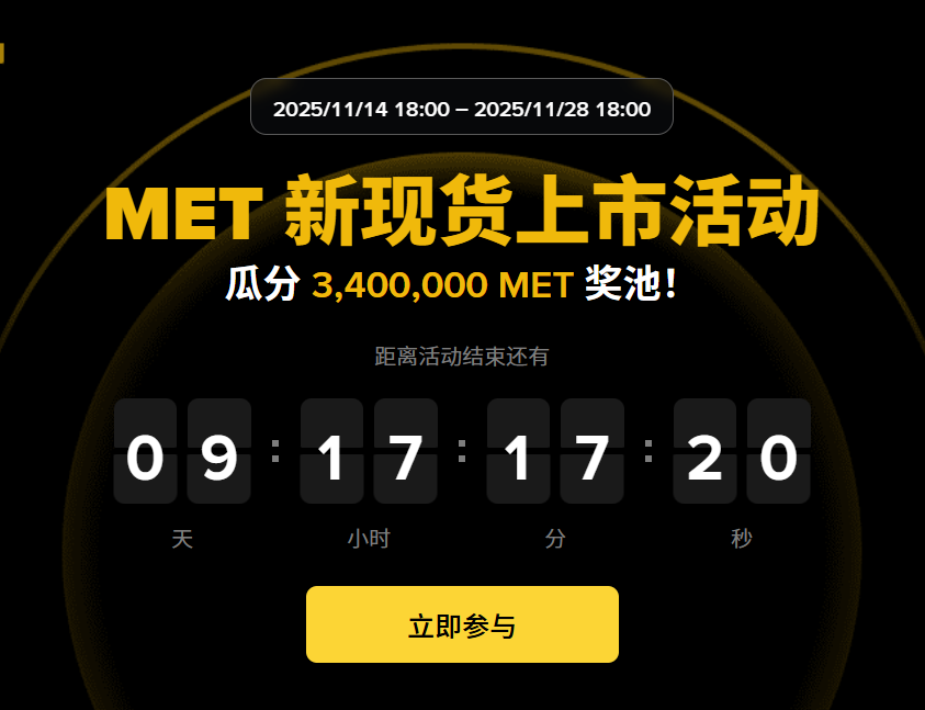 🔥 交易 Meteora (MET),赢取 3,400,000 MET 奖池!_aicoin_图2 🔥 交易 Meteora (MET),赢取 3,400,000 MET 奖池!_aicoin_图2