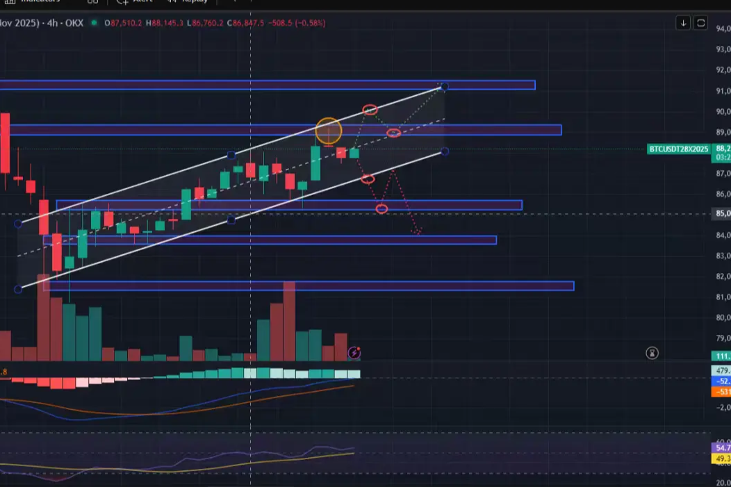 11.25大饼一路震荡上行，以太反弹幅度超过大饼。美联储戴利：支持12月降息，理由是劳动力市场脆弱