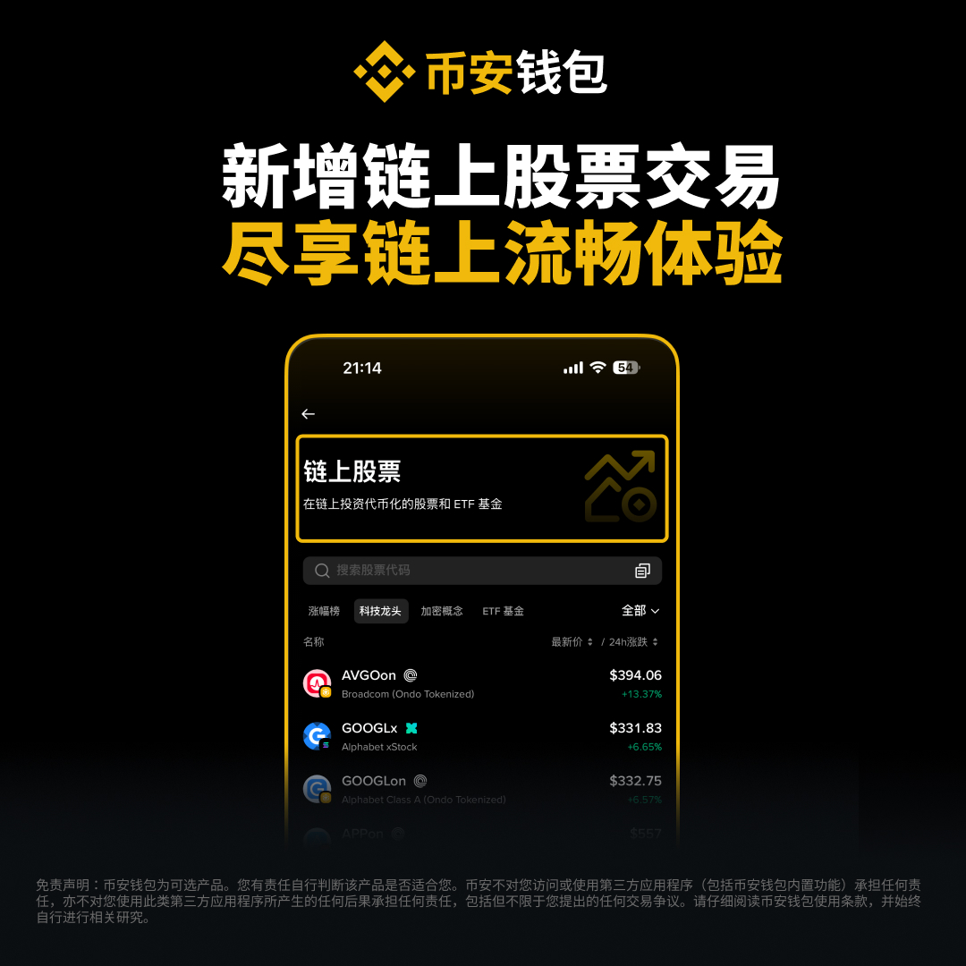 【币安钱包 开通美股代币自由行】0 手续费买特斯拉、英伟达？一篇教程教你搞定